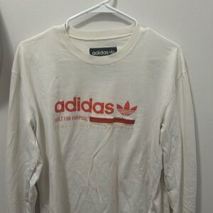 Adidas men’s medium orange and cream long sleeve